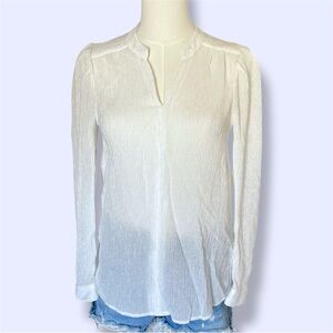 Brochu Walker White Textured Blouse